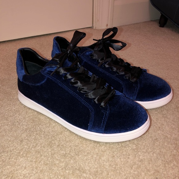Sam Edelman Blue Velvet Sneakers - Picture 2 of 5